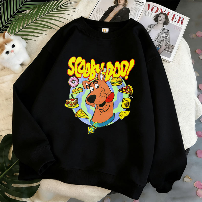 99Premium Crewneck Sweater Unisex | Motif Scooby Doo Eat | Korean Style Baju Bahan Cotton