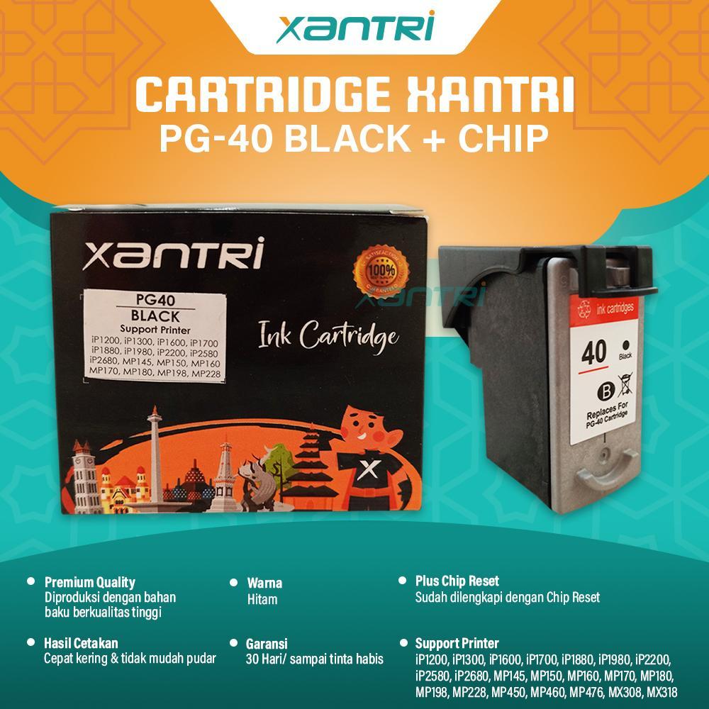 Cartridge Compatible Xantri PG-40 Plus Chip MP 145 MP150 MP160 MP170