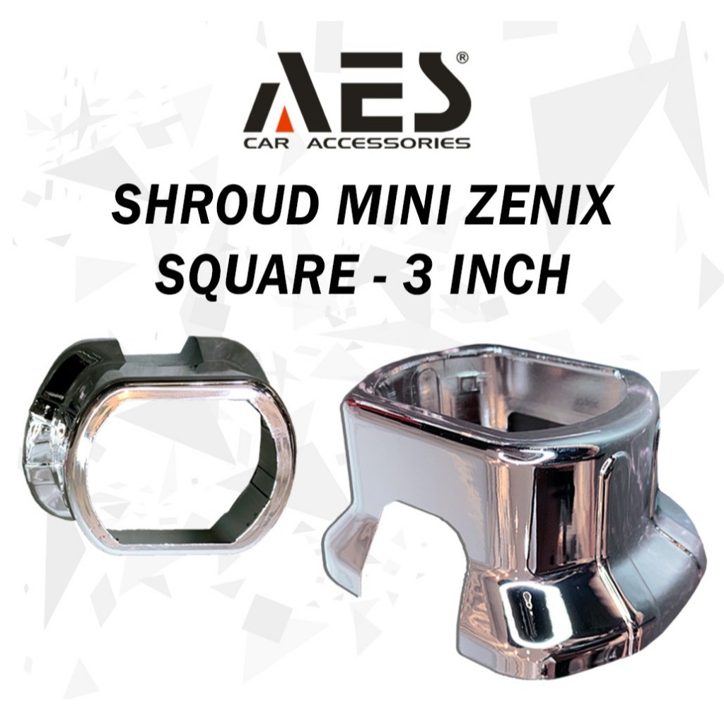 Shroud Mini Zenix 3 Inch Kotak Universal Shroud AES CAR Motorcycle