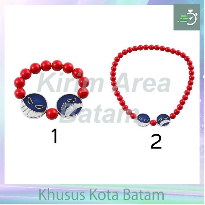 Gelang one piece ace bead merah