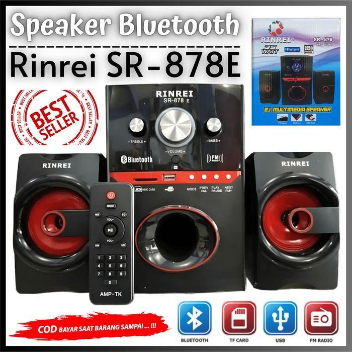 Speaker Portable Rinrei SR-878E - SR 878N Speaker Multimedia 2.1 Super Bass - RINREI SR 878 E Audio 