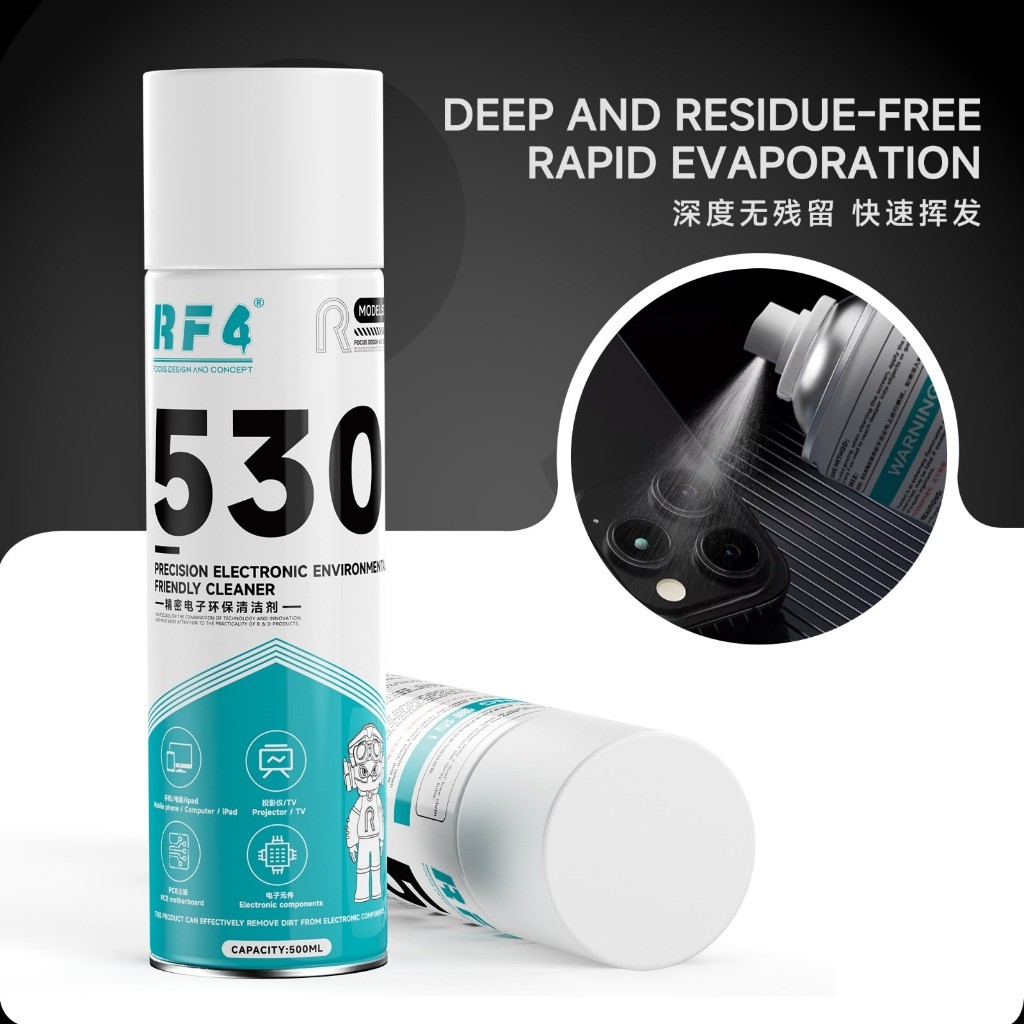 RF4 530 RF-530 500 ML - ELECTRONIC ENVIRONRONMENTALLY FRIENDLY CLEANER CAIRAN PEMBERSIH LCD PCB