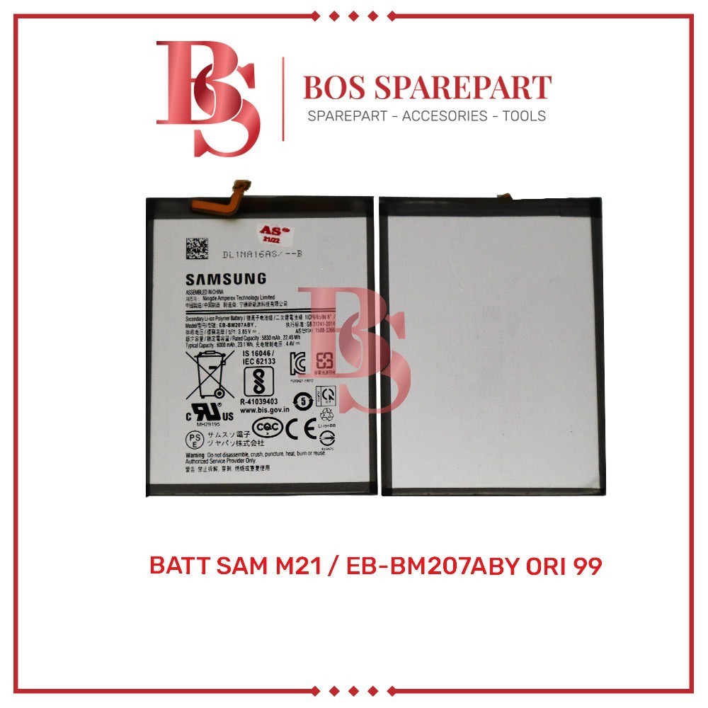 Bos Sparepart ITC Cempaka - BATERAI SAMSUNG M21 / EB-BM207ABY ORI 99 / BATTERY / BATRE