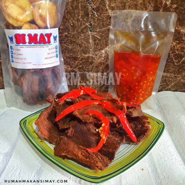 (Six-Six) Dendeng Kering Balado Simay Renyah Gurih 1/2kg