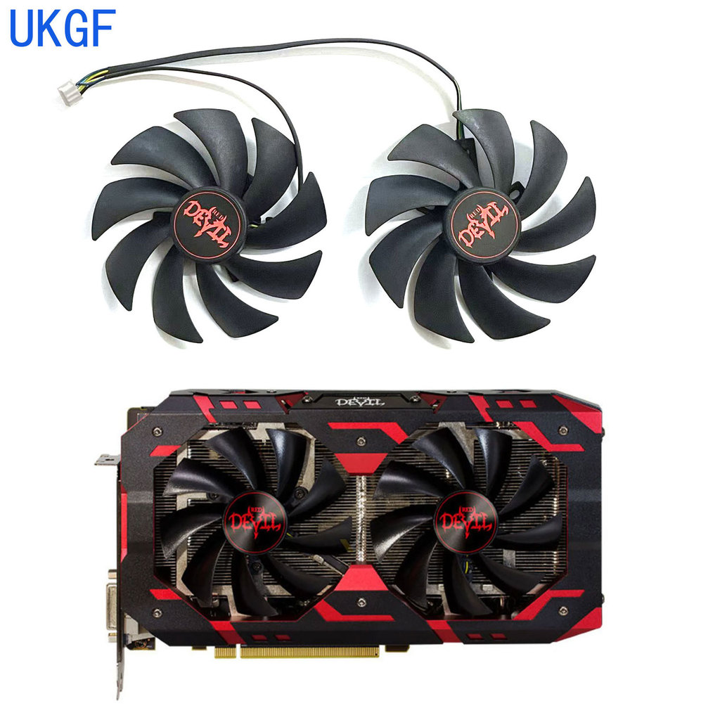 Brand new 95MM 4PIN Y fan for Powercolor Radeon Rx580 590 Red Devil OC graphics card replacement