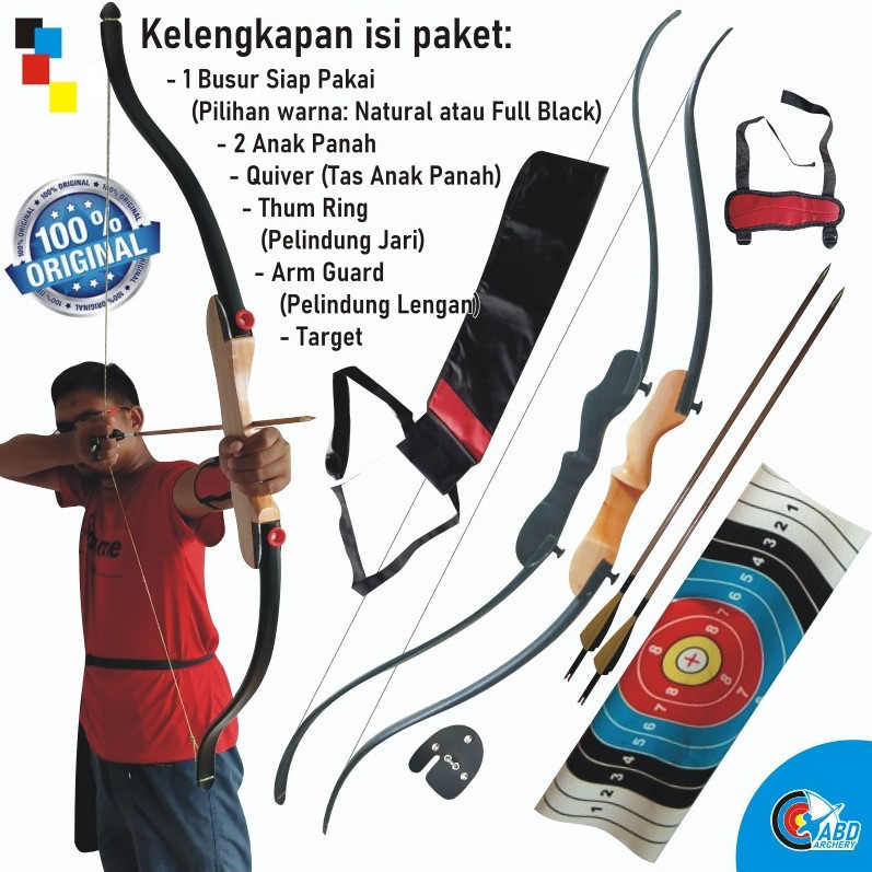 PROMO Paket Busur Panah Dewasa Pemula // Set panahan//Busur Panah lengkap