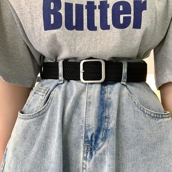 Belt Wanita Untuk Dress/Baju/Jeans Sabuk Hitam/Khaki/Abu Abu Tahan Lama Murah Sabuk Wanita Fashion I