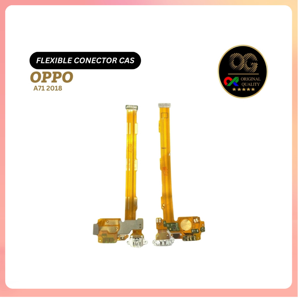 Flexible Oppo A71 (2018) Conector Cas Baru Konektor Charger Original