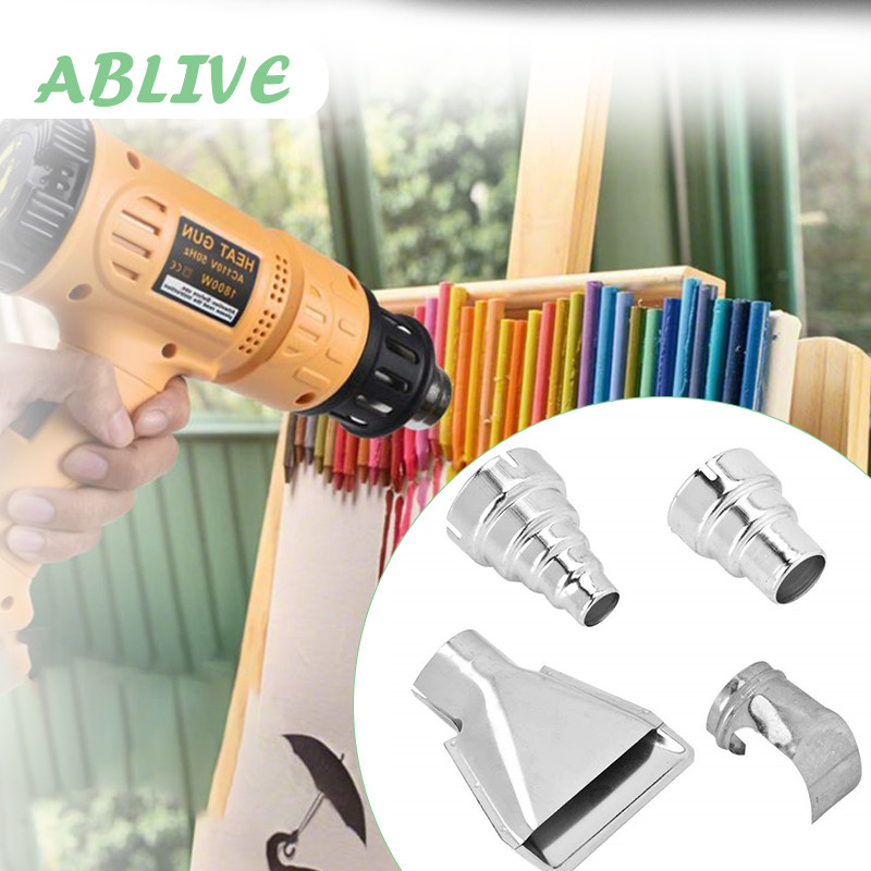 Universal Air Blow Gun Nozzle 4pcs/Set Hot Air Heat Gun Blower Nozzle Stainless Listrik Heat Air Gun