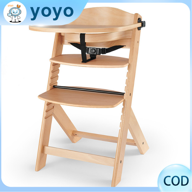 High Chair with Table and Guard - Kursi Makan Kayu Anak Bayi