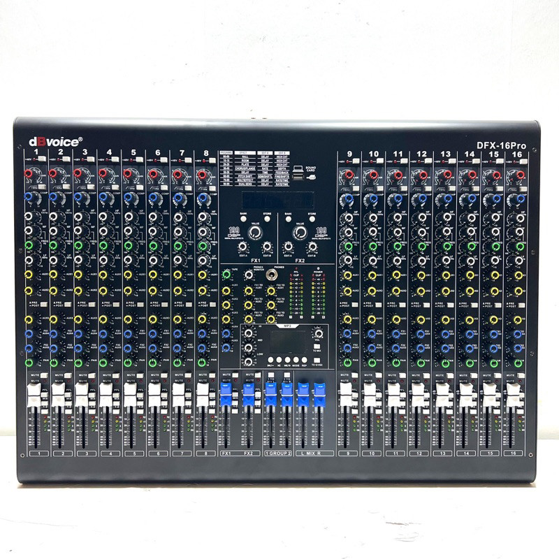 mixer audio 16 channel dbvoice dfx 16 pro original dfx 16pro