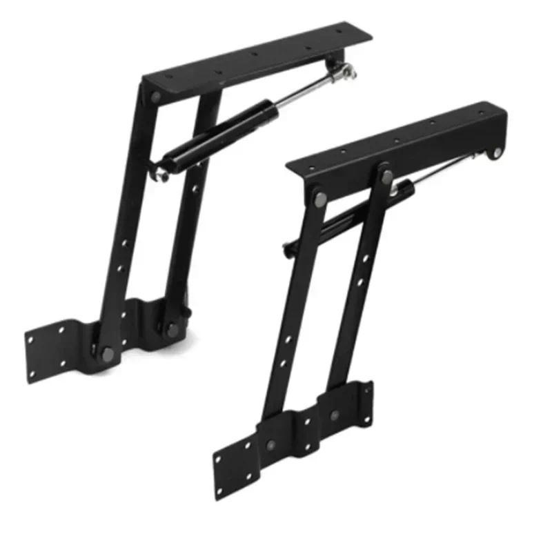 2Pcs/set Engsel Furnitur Lipat untuk Meja Kopi, Engsel Pengangkat Meja DIY, Aksesoris Perangkat Kera