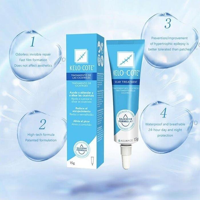 KELO COTE GEL 15gr Cream Penghilang Bekas Luka Operasi Bekas Luka Bakar & Keloid Kelocote Gel Penghi