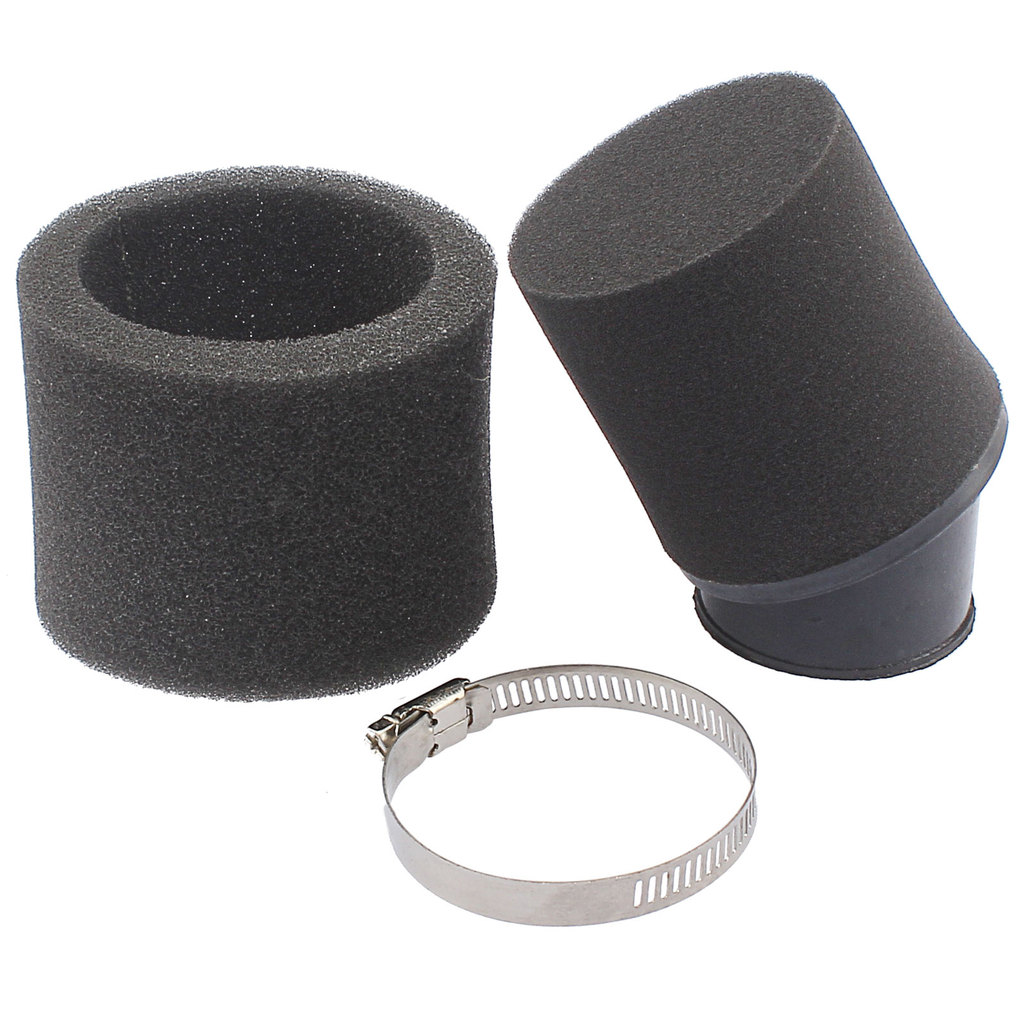 Filter Udara Sudut 44mm 45mm 46mm untuk Sepeda Motor 50cc 70cc 90cc 110cc 125cc, ATV, Go Kart, Moped