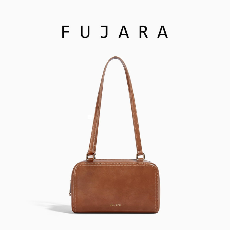 Tas Selempang Wanita Boston Kotak Panjang Nyaman Pundak Anti Air Ringan Banyak Kantong Kanvas