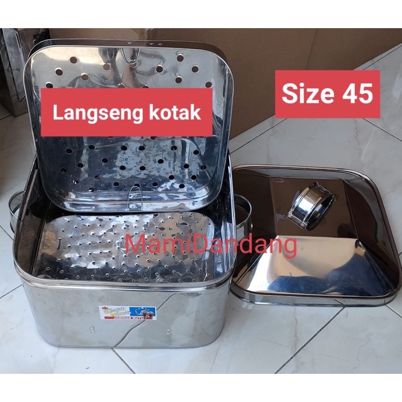 Dandang Kukus Kotak Stainless & Aluminium 35/40cm
