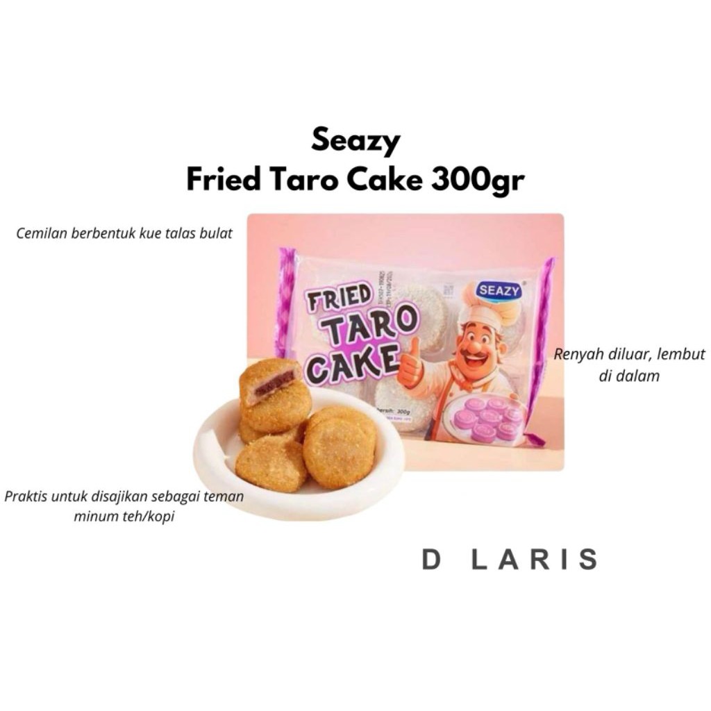 Seazy Fried Taro Cake 300gr Kue Talas Bentuk Bulat Renyah