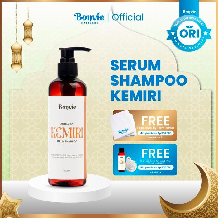 Bonvie Serum Shampoo Kemiri Anti Lepek 250ml - BONVIE SERUM SHAMPOO