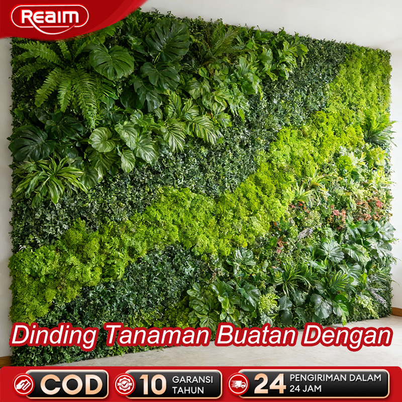 Rumput Sintetis /Daun Rambat Plastik /Daun Rambat/vertical garden Hiasan Rumput Tembok Sintetis Solu