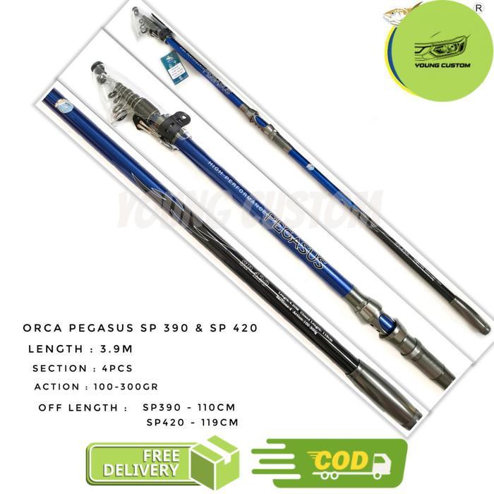 Joran Antena Orca Pegasus 390 420 Fuji dan Non Fuji Joran Laut - 390 -young