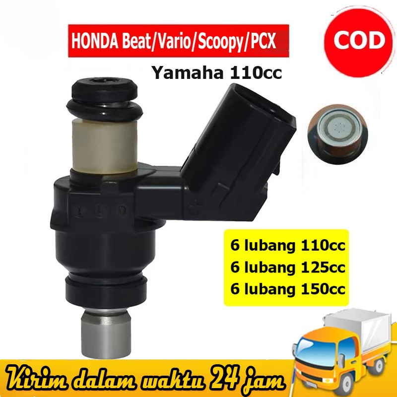 [COD]Injektor Beat FI K25 Lubang 6 vario 125/vario 110/beat fi/beat esp/beat street/spacy fi/scoopy 