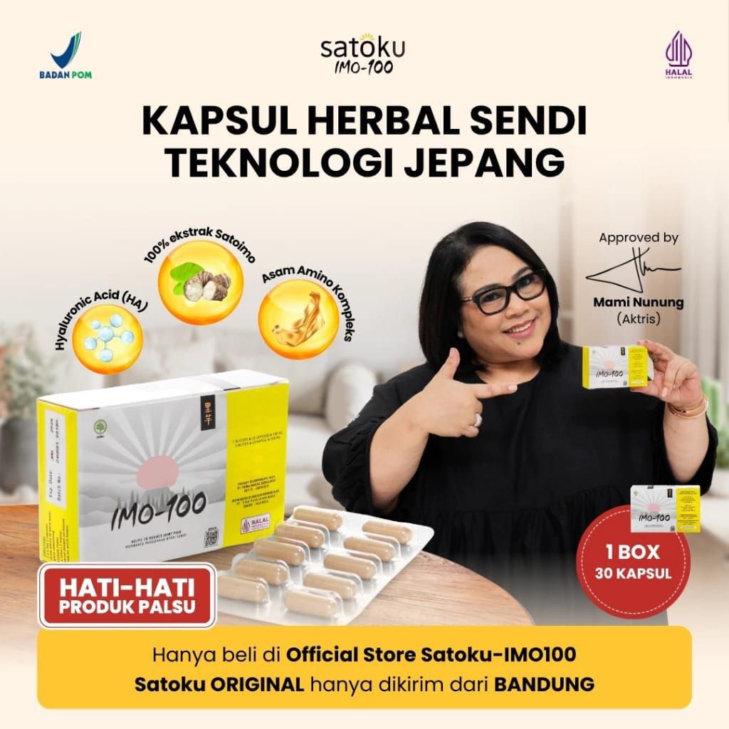 [1 BOX] Satoku Imo-100 ORIGINAL SuplemenNyeri Sendi, Ramuan Jepang, Pereda Nyeri Sendi