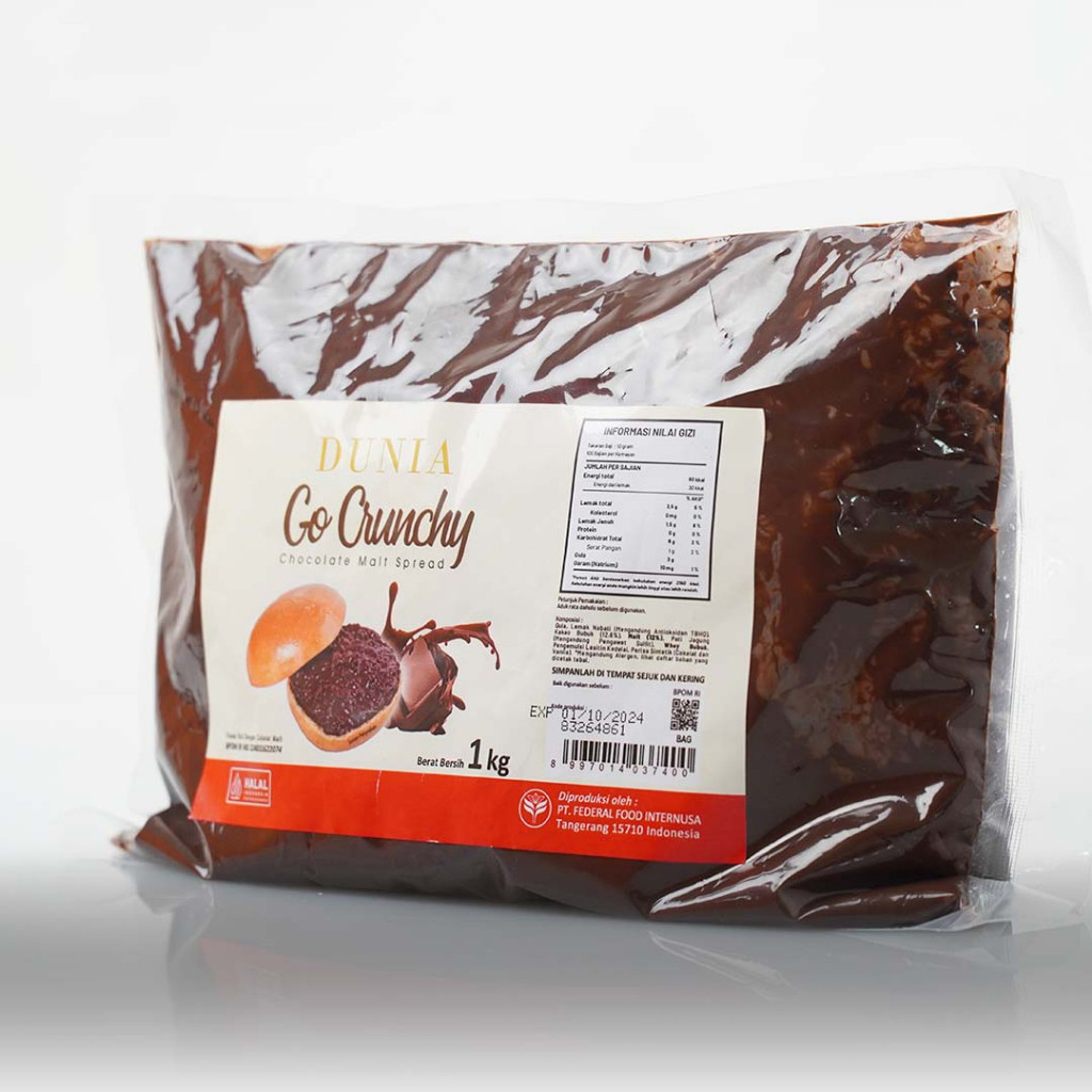 Refill Dunia Go Crunchy Chocolate Malt 1kg | Selai Crunchy | Dunia Go Crunchy