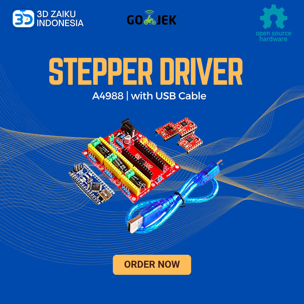 Reprap Kit CNC Shield Arduino Nano A4988 stepper driver with USB Cable