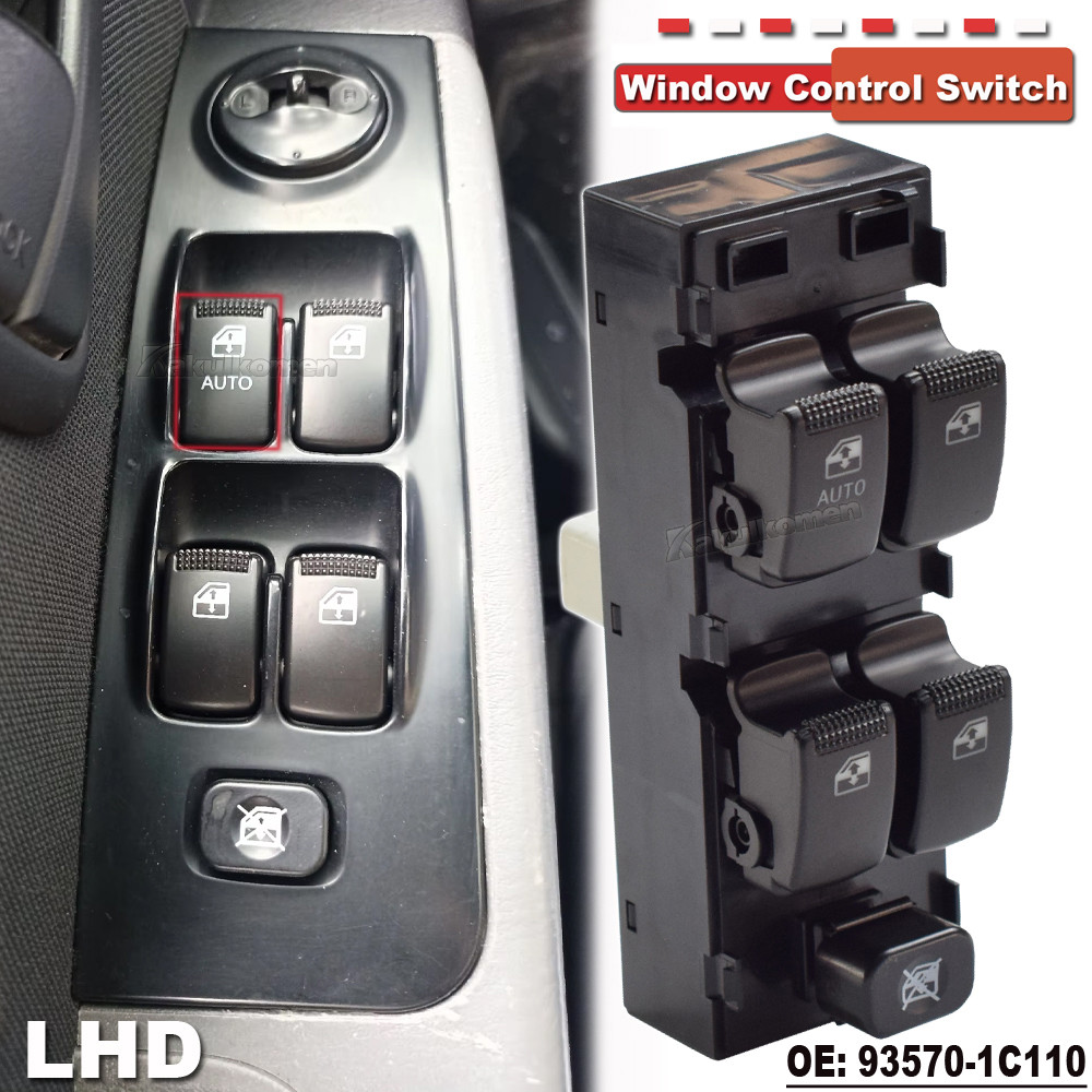 Untuk Hyundai Matrix Getz Kia Carens Tombol Sakelar Pengangkat Konsol Jendela Elektrik 935701C110 93