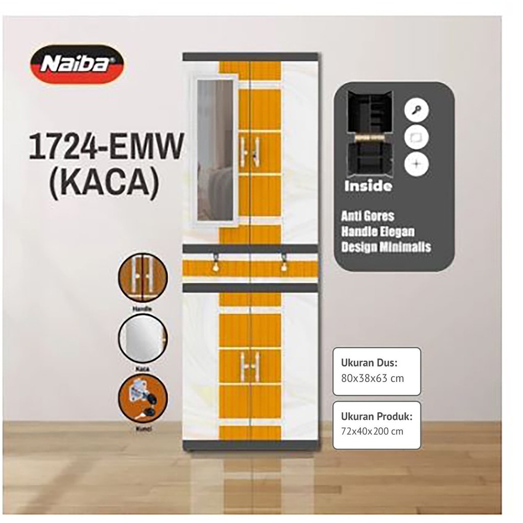 NAIBA - Lemari Naiba Fit Gantung Drawer (INSTAN)