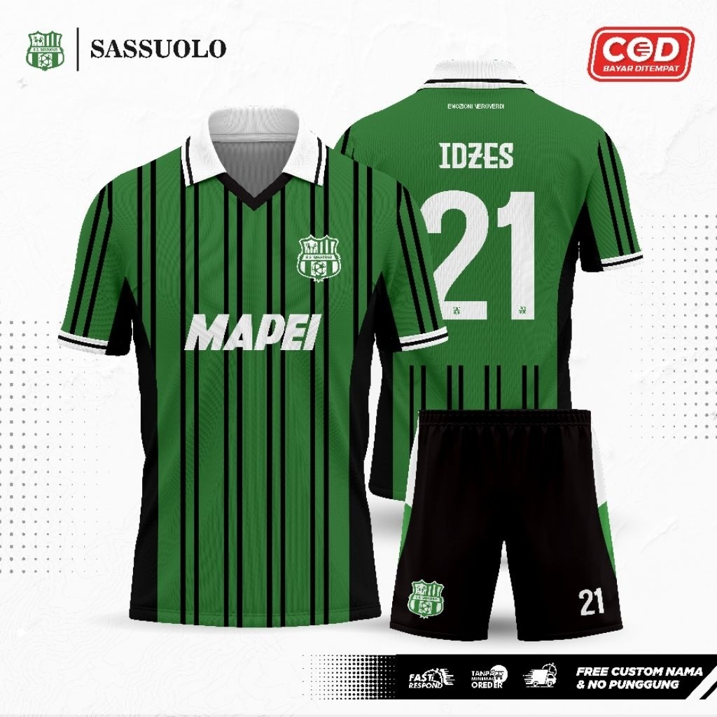 NIGHTFALL STUDIO  JERSEY SASSUOLO TERBARU 2025/2026 - JERSEY JAY IDZES - BAJU / KAOS BOLA JAY IDZES 