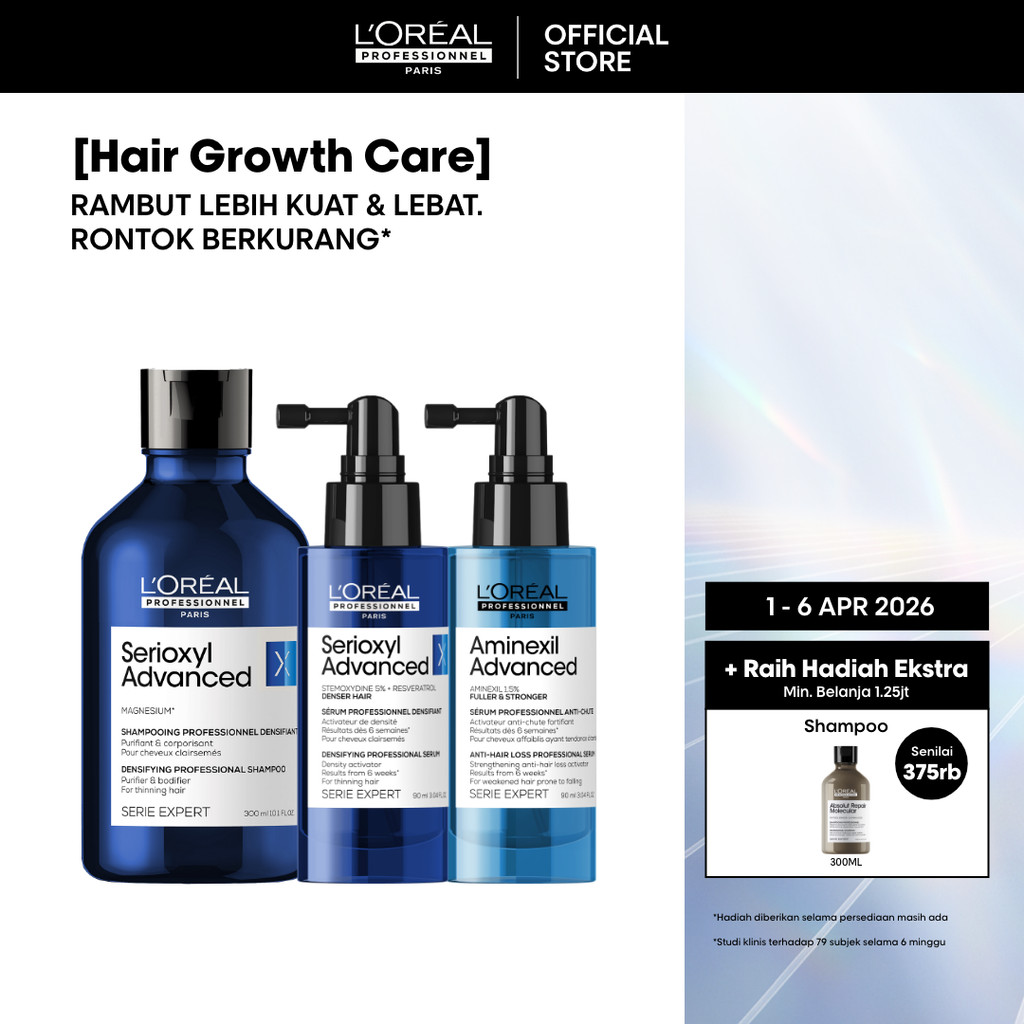 Serioxyl Hair Serum 90ml + Aminexil Advanced Hair Serum 90ml + Serioxyl Shampoo 300ml  - Untuk Rambu