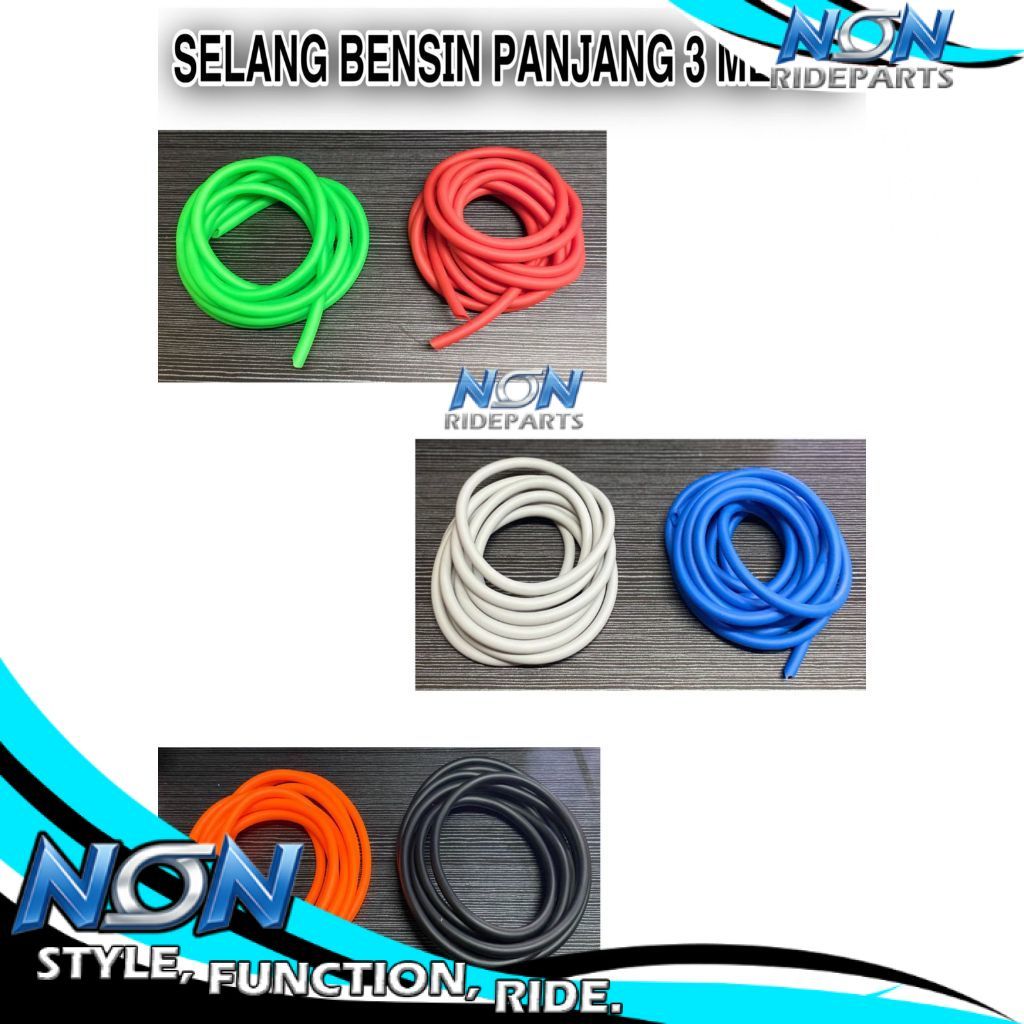 NoiN RideParts - Selang Bensin/Selang Wiper Mobil Universal Bahan Import Ukuran Panjang 3 Meter Warn