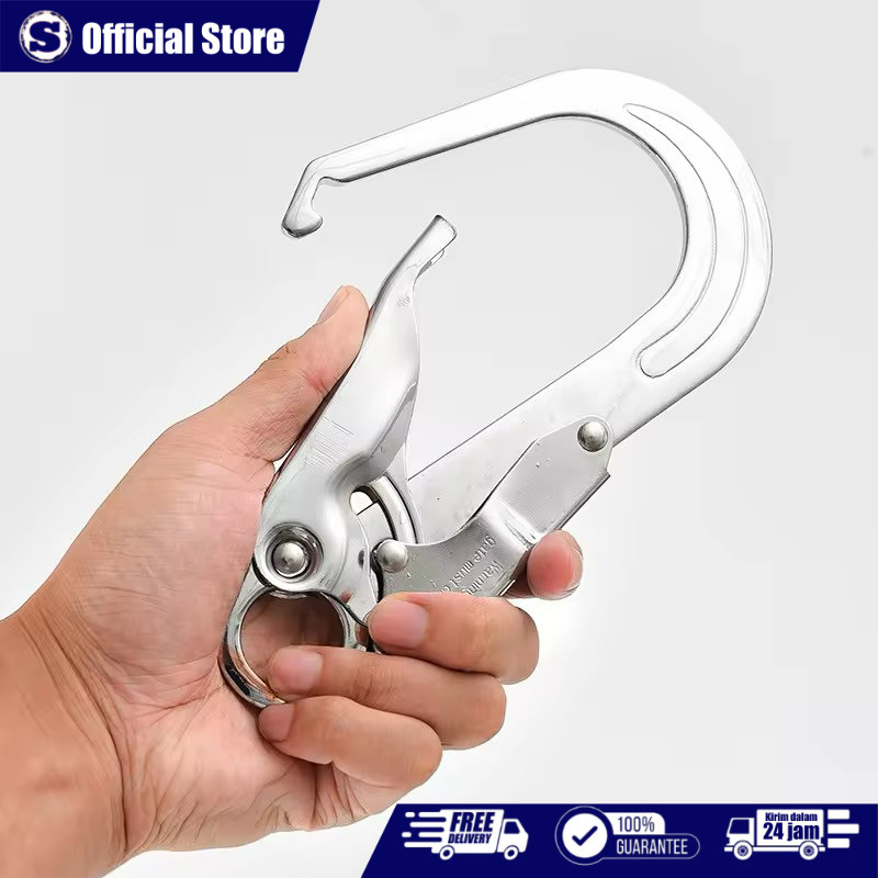 Big Hook /Safety Hook / Snap Hook / Carabiner Besar/Pengait Panjat Tebing Oval Besar 25KN Carabiner 