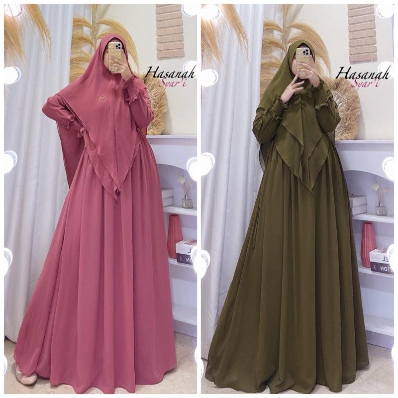Gamis syari hasanah gamis jumbo & standar bahan premium gamis umroh