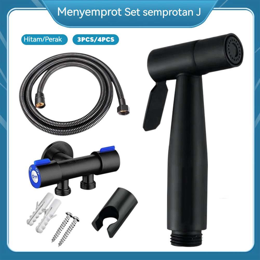 Penahan Penyemprot Air Kamar Mandi Tinggi Stainless Steel, Perangkat Bidet Tekanan