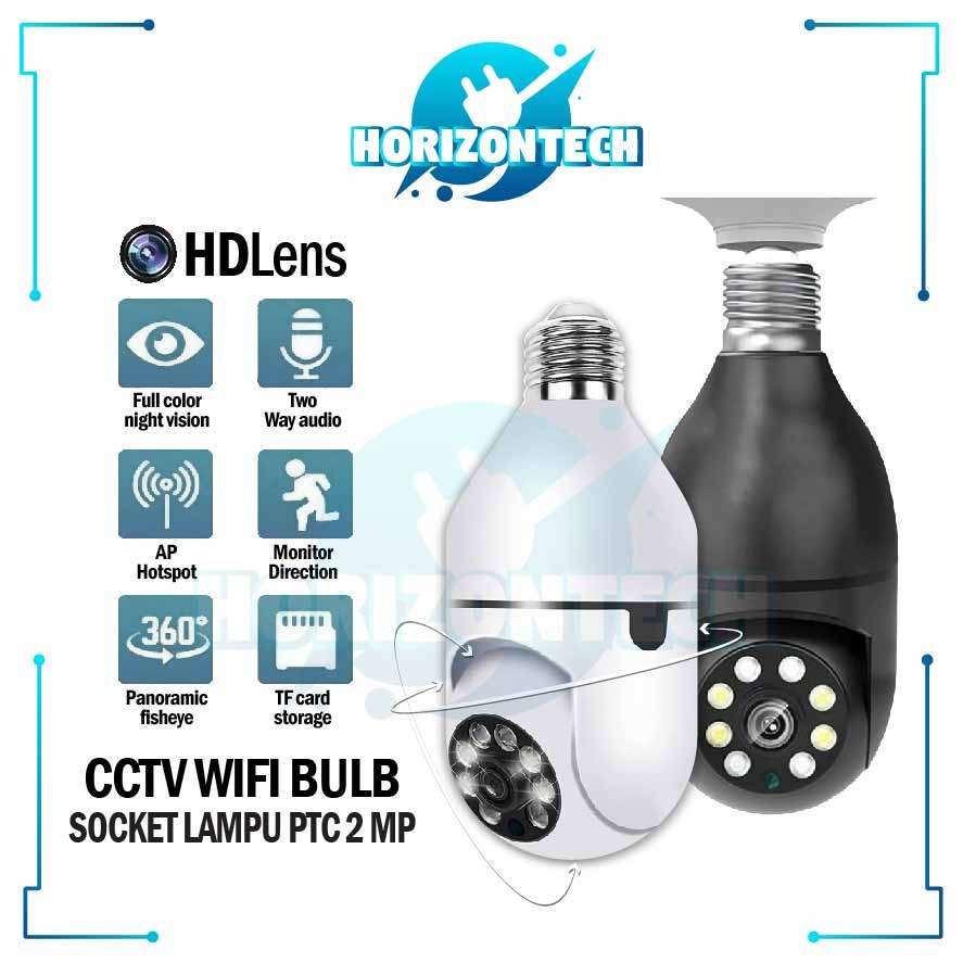 CCTV PTZ CAMERA WIFI Dome Model Lampu  CCTV - Dengan LED BOHLAM CCTV