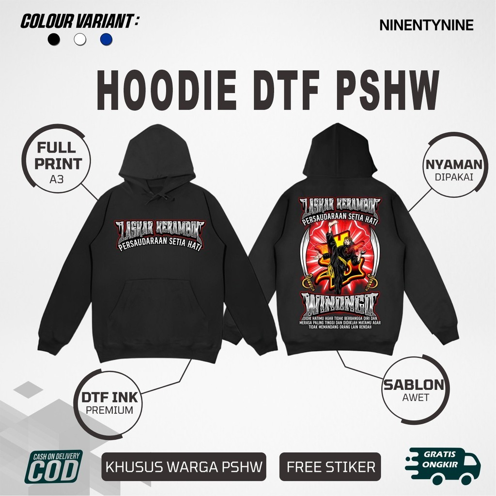 HOODIE PSHW PERSAUDARAAN SETIA HATI TLASKAR KERAMBIK WINONGO MADIUN JAKET PSHW TERBARU - JAKET SH WI
