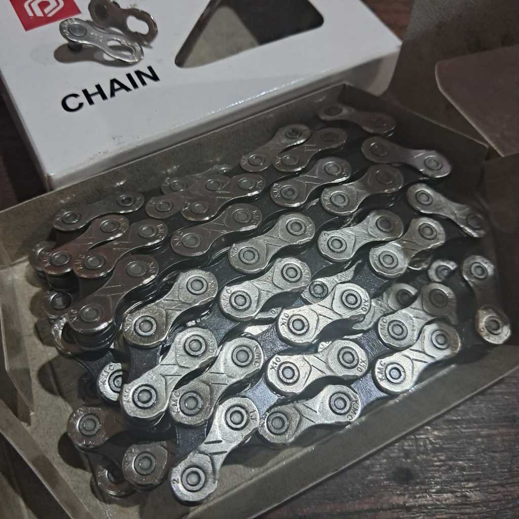 CHAIN / RANTAI POLYGON 10 Speed 126L BLACK SILVER sepeda MTB / sepeda lipat / roadbike / kmc chain o