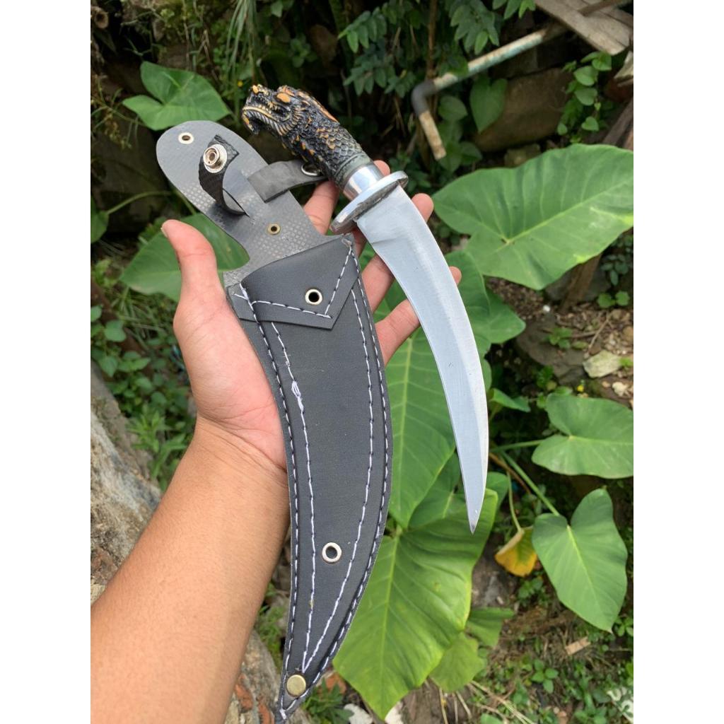 Pisau Melengkung Gagang Resin NAGA/ Pisau Tajam/ Pisau Melengkung