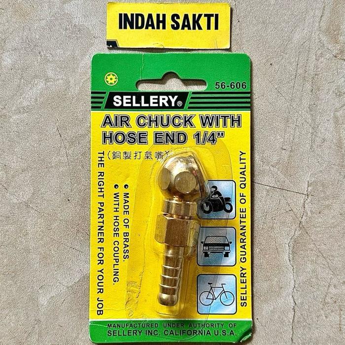Air Chuck Sellery Model Keong Kuningan Isian Angin Ban Alat Isi Angin