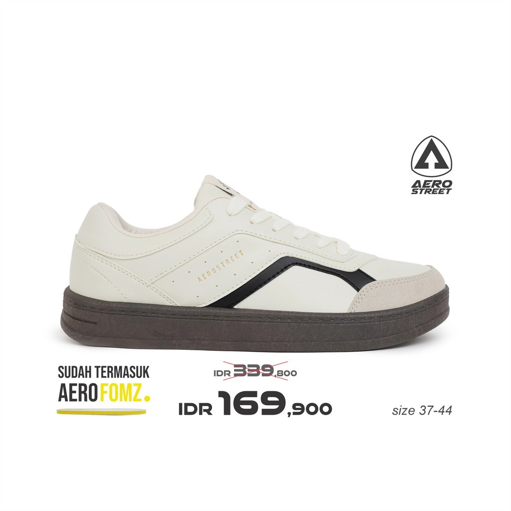 Aerostreet 37-44 Diego Coklat Tua Natural Natural - Sepatu Sneakers Casual Pria Wanita