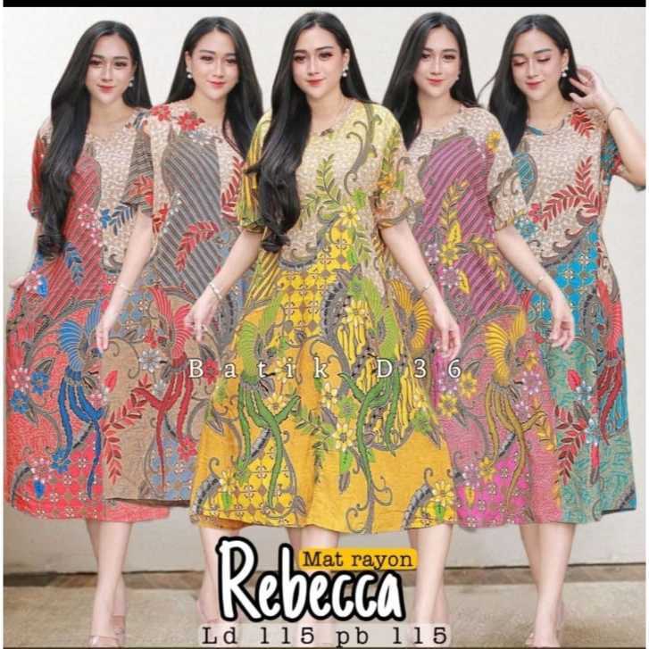 Alesha Pakaian Wanita Baju Tidur Daster Batik Klok Payung Rebecca | LD 115 cm PJ 115 cm | Dana Amari