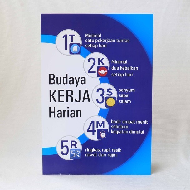 Poster Budaya Kerja Harian, Poster Budaya Kerja  untuk Puskesmas, klinik