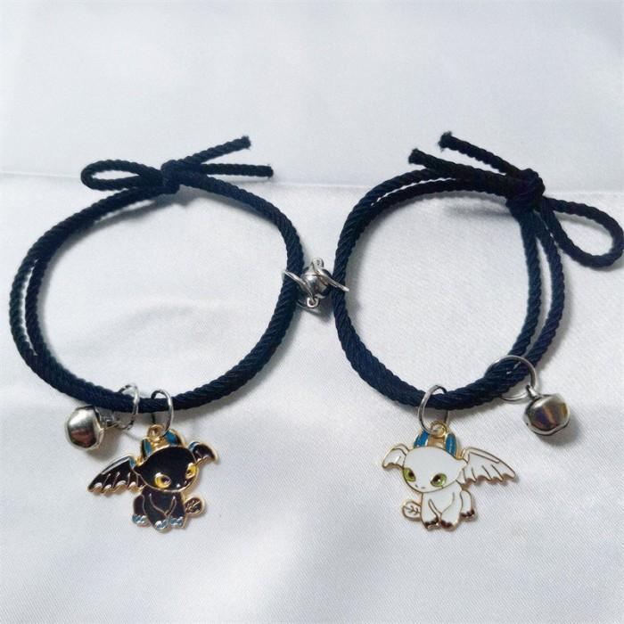 Gelang Couple 2 pcs Magnet Pasangan Pria Wanita Persahabatan Sahabat -