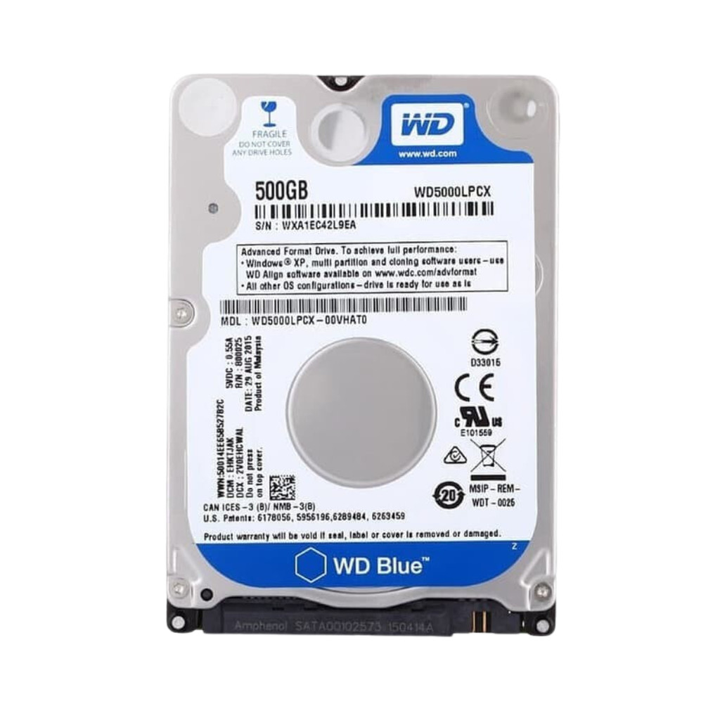 Hardisk Laptop  WD Blue 500GB Hard Disk Drive 5400 RPM SATA 3 RF