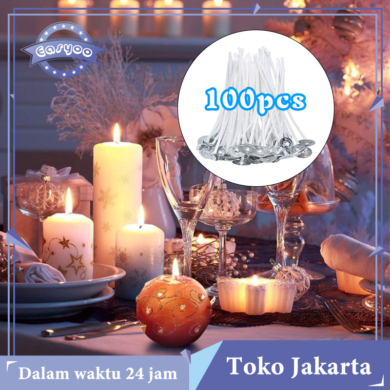 100pcs Cotton Wicks Candle 10/15cm Sumbu Lilin Aromaterapi Diy Sumbu Lilin Gulungan