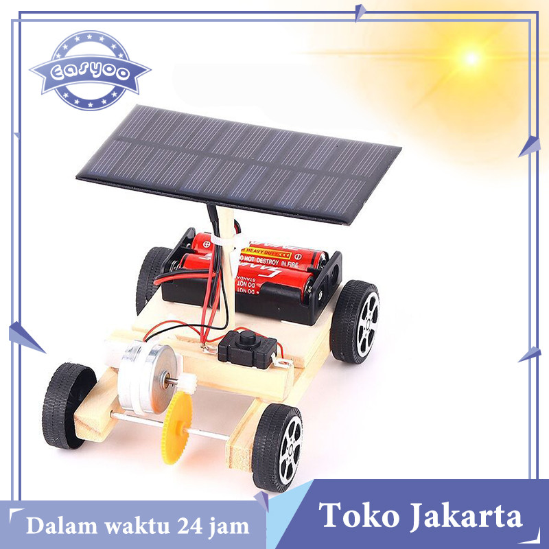 DIY Mobil Kayu Panel Surya DIY Puzzle Kayu Mainan Mobil Kayu Tenaga Surya