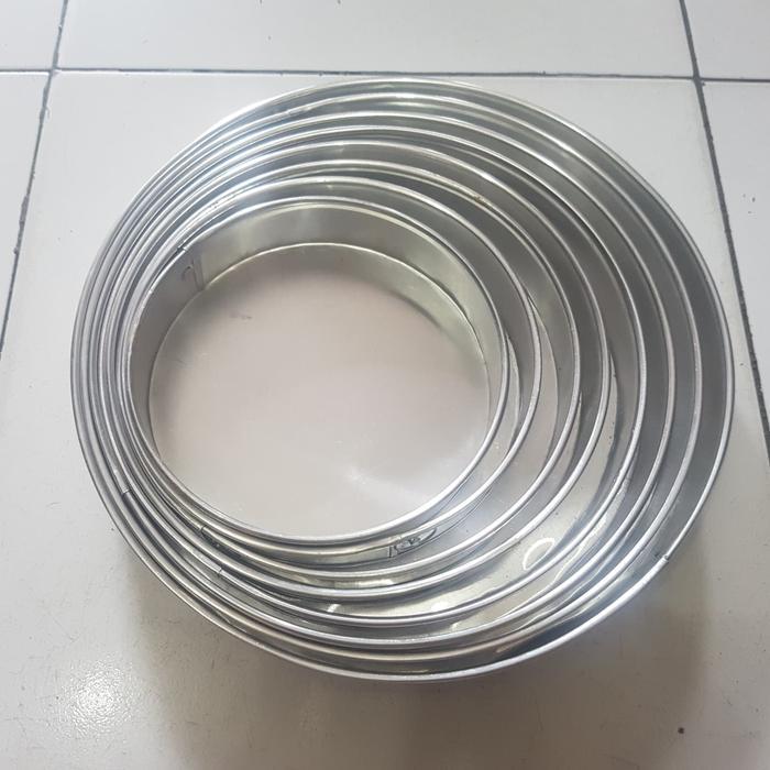 Loyang Kue lapis surabaya bulat / Loyang bolu gulung uk20cm Tinggi 4cm - 3pcs 18 20 22cm