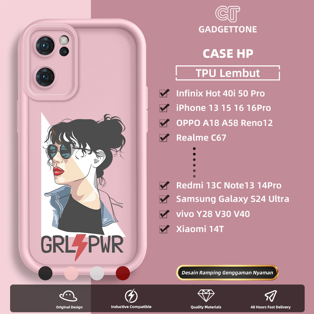 Softcase Silikon HP Untuk vivo OPPO Realme Galaxy A15 Mi Redmi Infinix iPhone